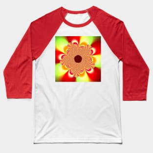 Cute Retro Style Red and Yellow Flower Baseball T-Shirt